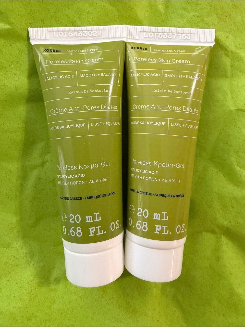 Korres Santorini Grape Poreless Skin Cream $45